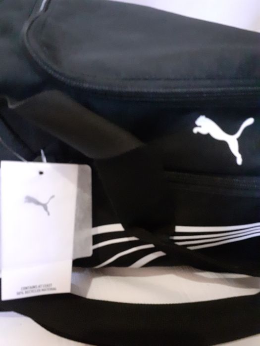 Puma czarna torba z regulowanym paskiem sportowa fit trening podrozna