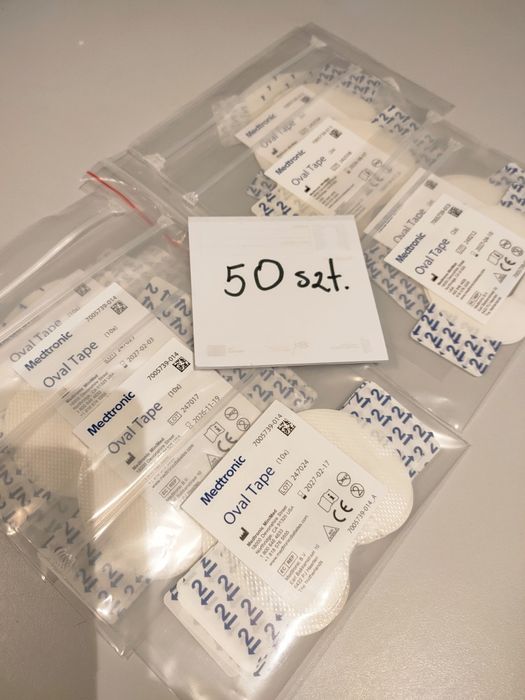 Plastry 50 szt. do sensora Medtronic Oval Tape