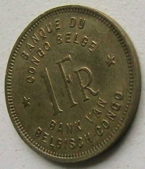 Бельгийское Конго 1 франк 1949 Слон