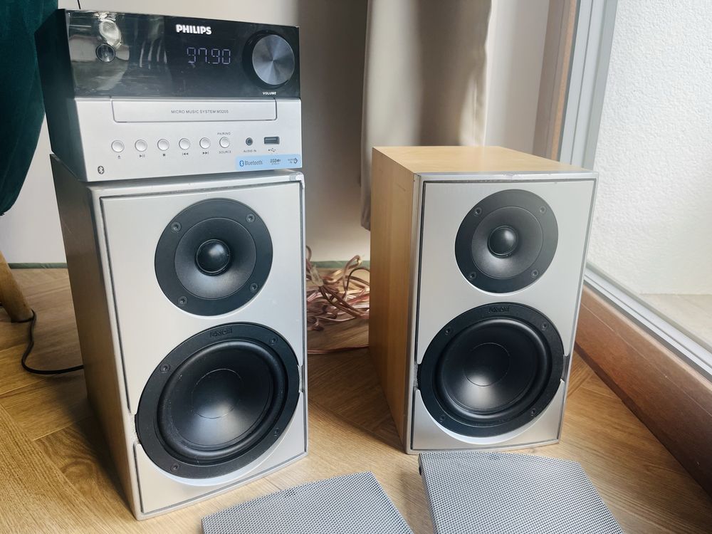 Zestaw stereo radio bluetooth glośniki