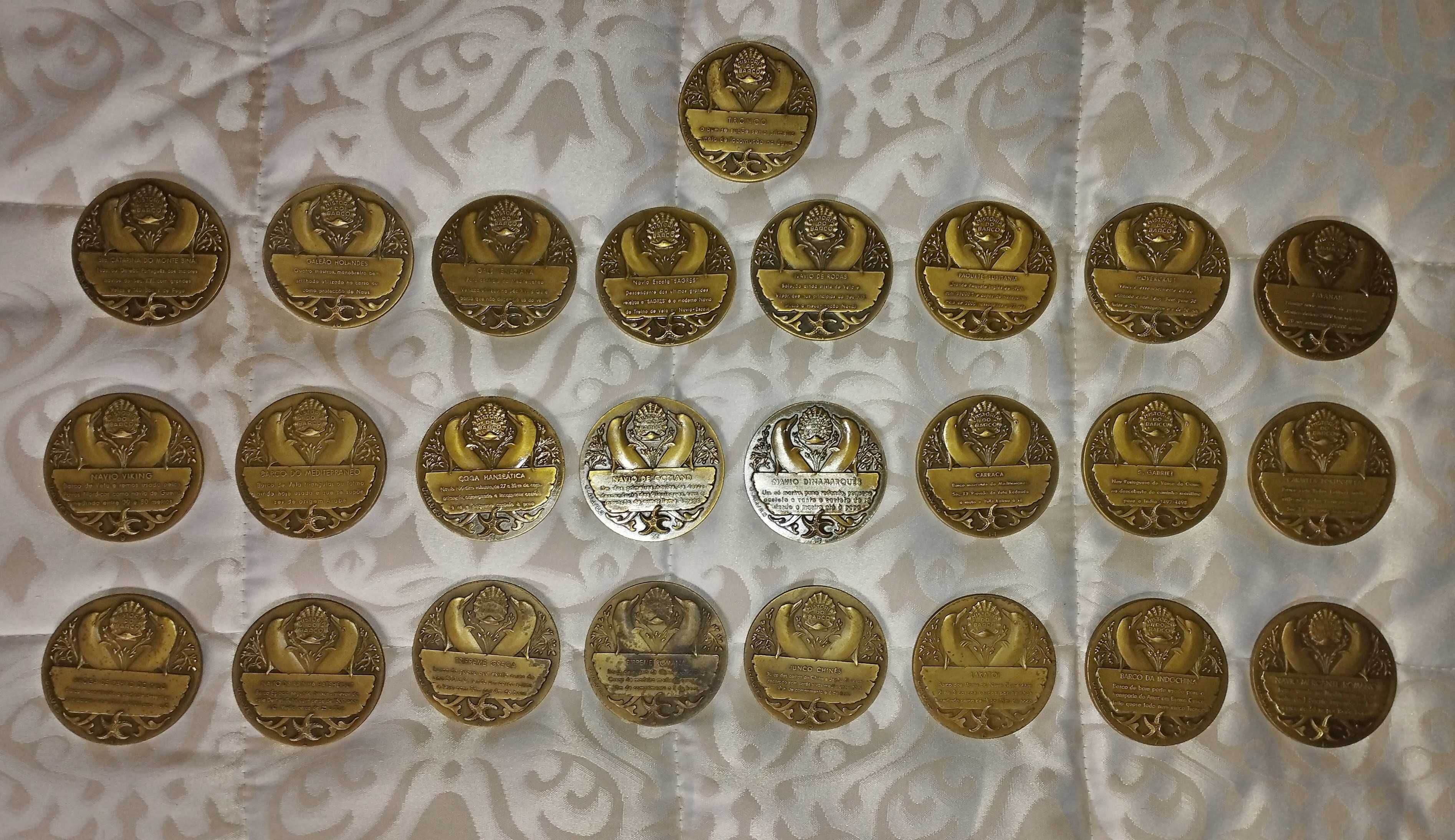 Coleção 25 Medalhas "História do Barco" em Bronze