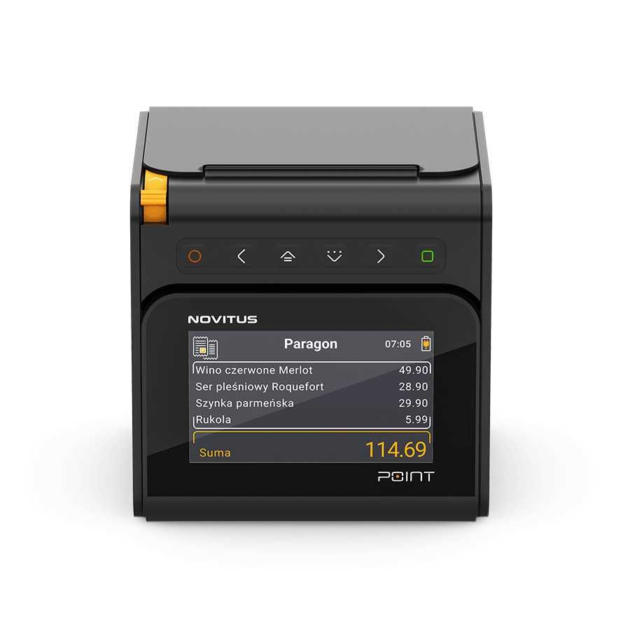 Drukarka fiskalna  NOVITUS POINT 3" 80mm czarna LAN WIFI E-PARAGONY