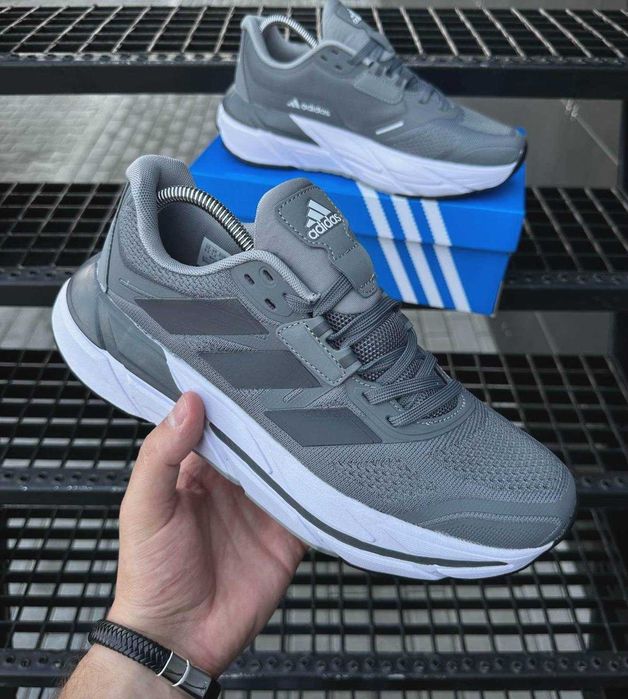 Кроссовки Адидас мужские Adidas сеточка серые