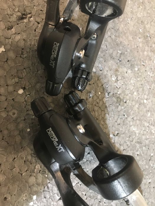 Retro MTB klamkomanetki Shimano Deore XT ST-M095 szlifowane klamki