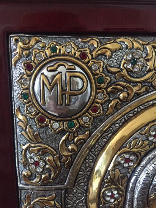 Ікона Греція,Вінчальні ікони срібло,Серебряная икона Греция, подарунок