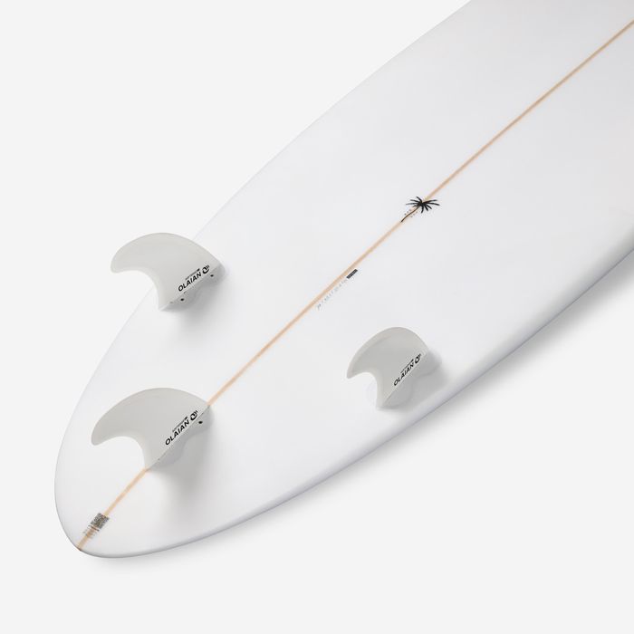 Prancha de surf híbrida em resina 7' 49L com 3 quilhas - bege