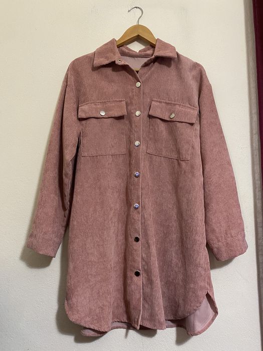 Vestido Camiseiro Rosa Bombazine