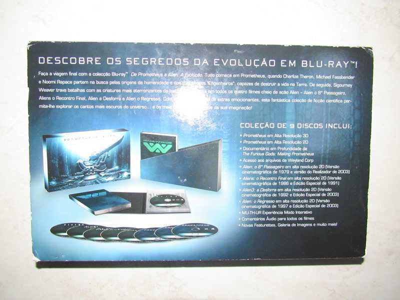de Prometheus a Alien - A Evolução (9 Blu-Ray) com selo IGAC + 3 DVD