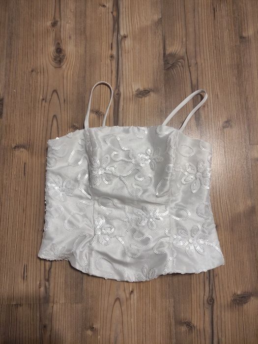 Gorset ślubny biały