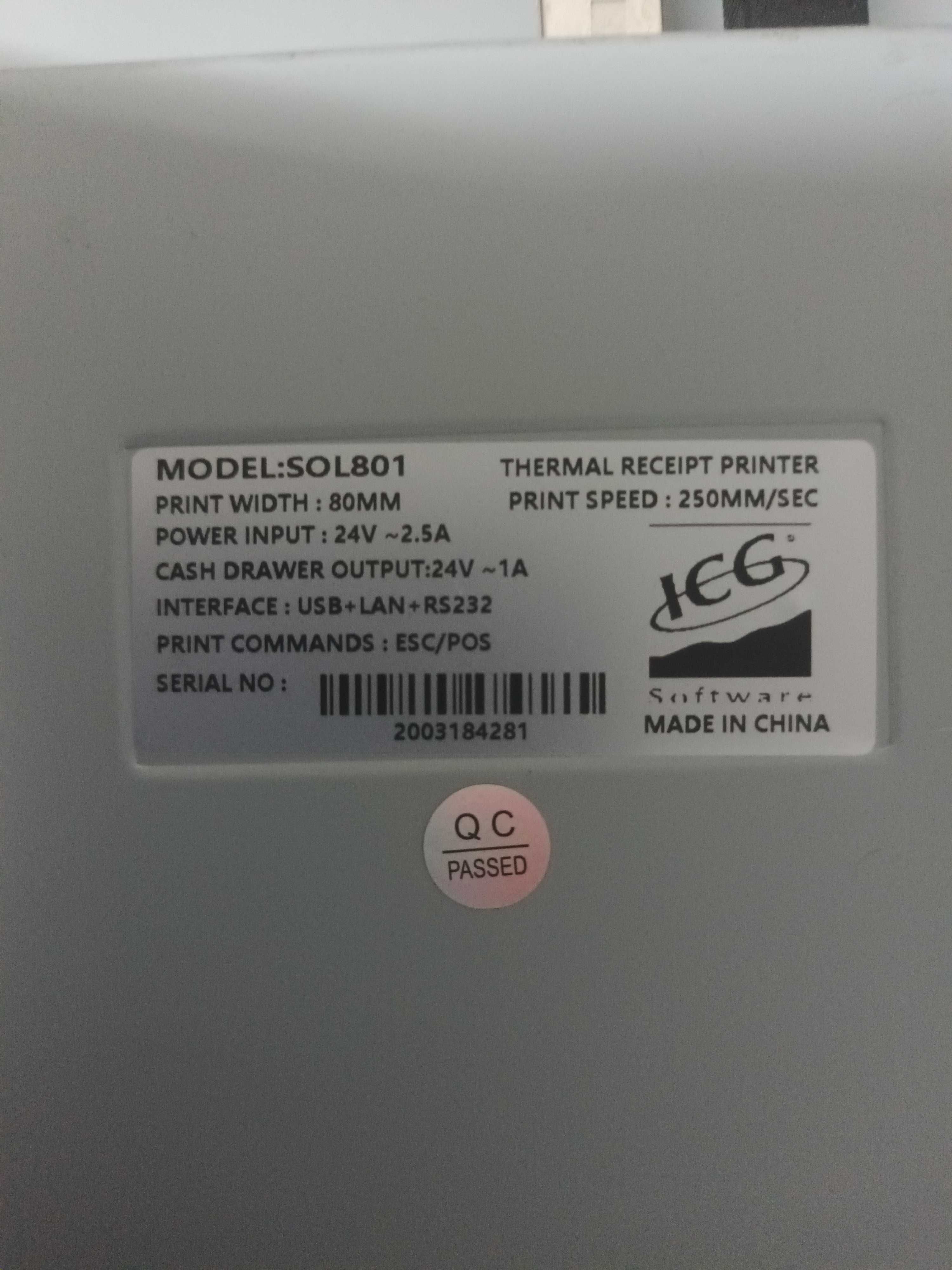 Impressora Térmica de Recibos ICG SOL801