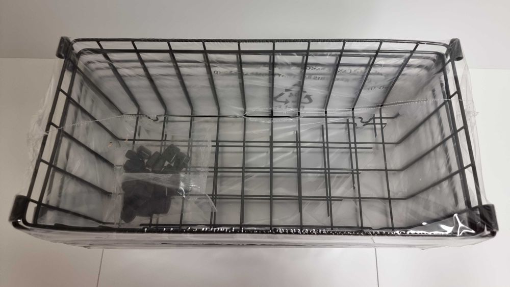 Zestaw 5 metalowych koszy piętrowych czarne organizery domowe