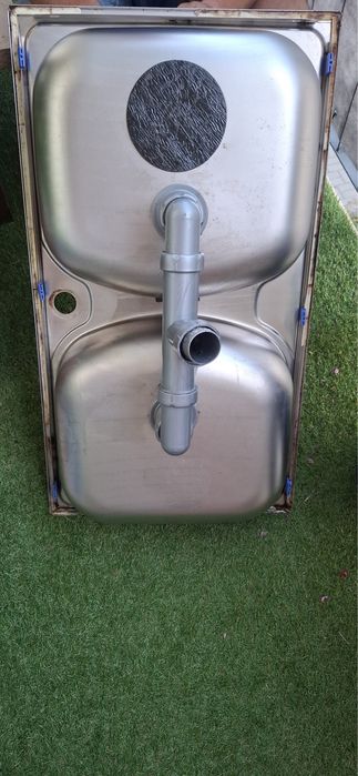 Zlewozmywak dwukomorowy Inox