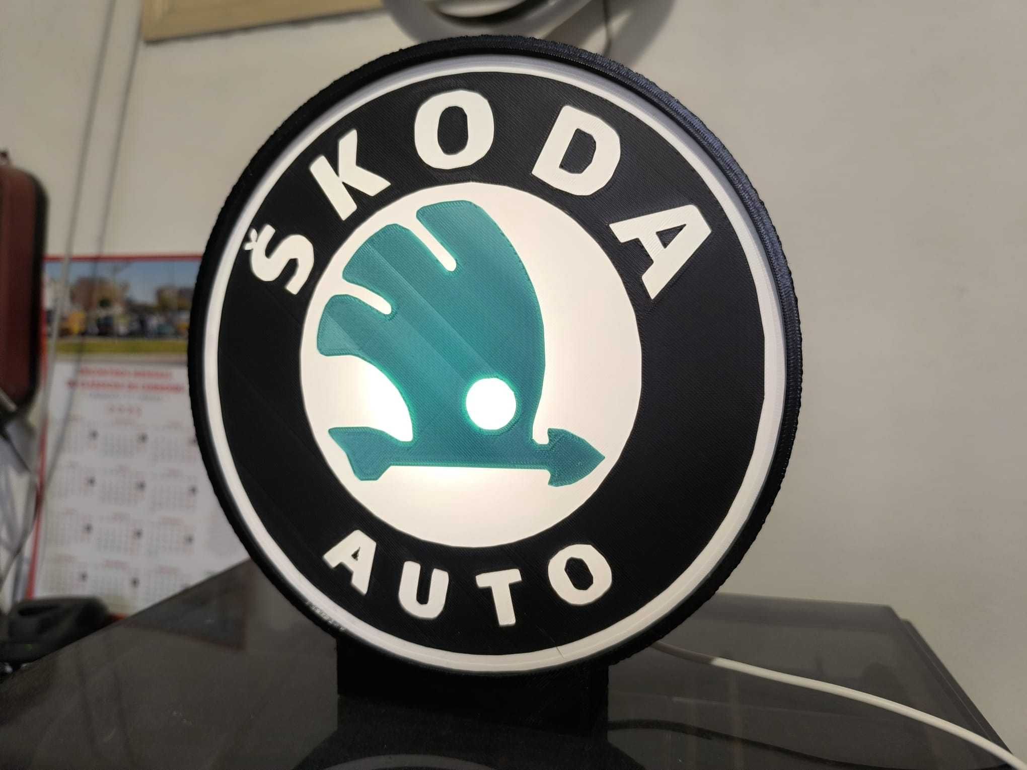 Luminaria decorativa / Lightbox Skoda (logo 90s)