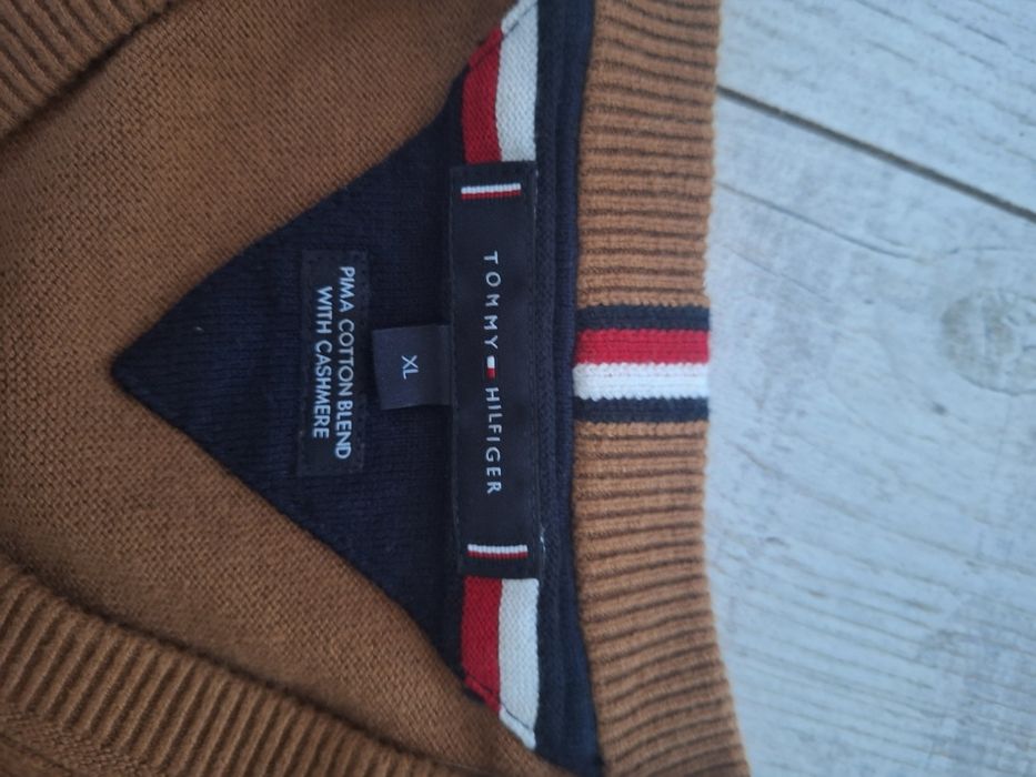 Sweter Tommy Hilfiger karmel roz xl