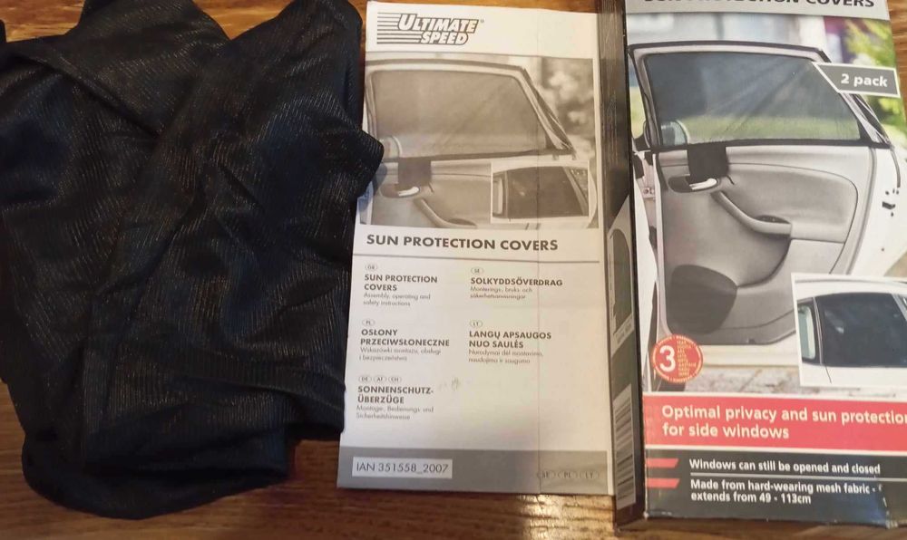 Zestaw 2 osłon przeciwsłonecznych na okna samochodowe