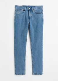 H&M spodnie męskie jeans jeansy slim 33/34