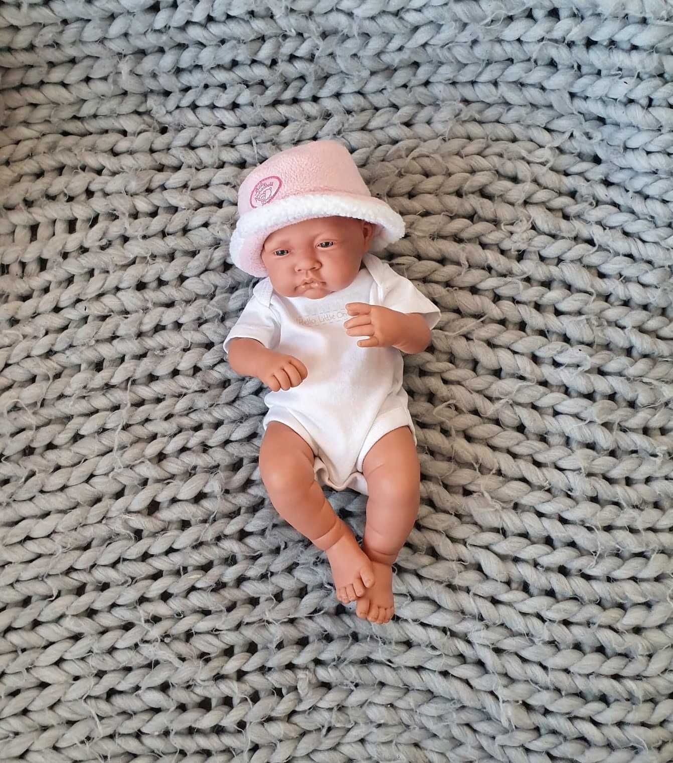 Ubranko dla lalki bobasa baby born 40-44cm body z czapeczką różową