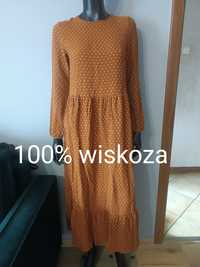 Sukienka wiskoza H&M rozmiar S