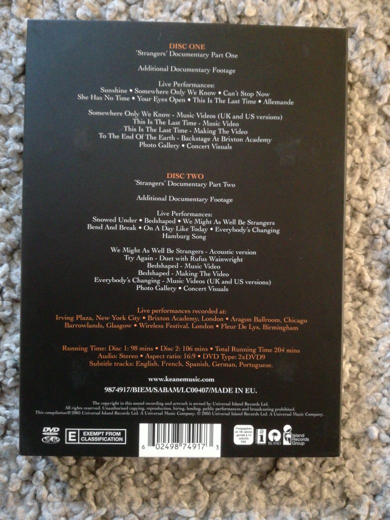 DVD Keane - Strangers (Edição especial de coleccionador)