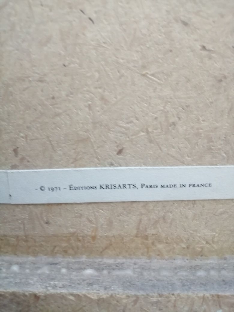 Bardzo stary obraz na ścianę, nadruk.