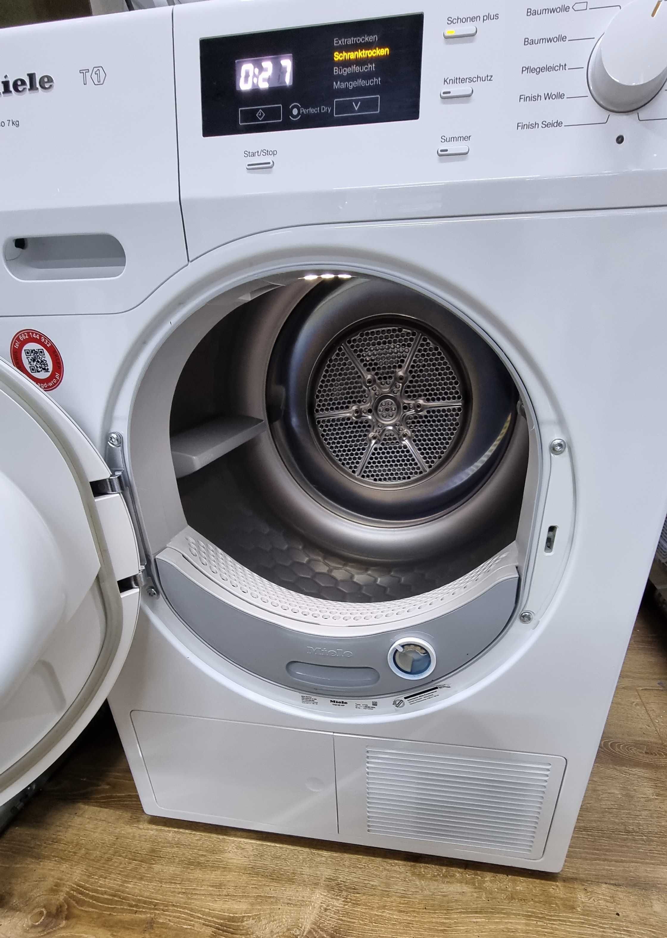 Suszarka z pompą ciepła T1 Miele TKB 150 WP, 7kg, EcoDry, FragranceDos