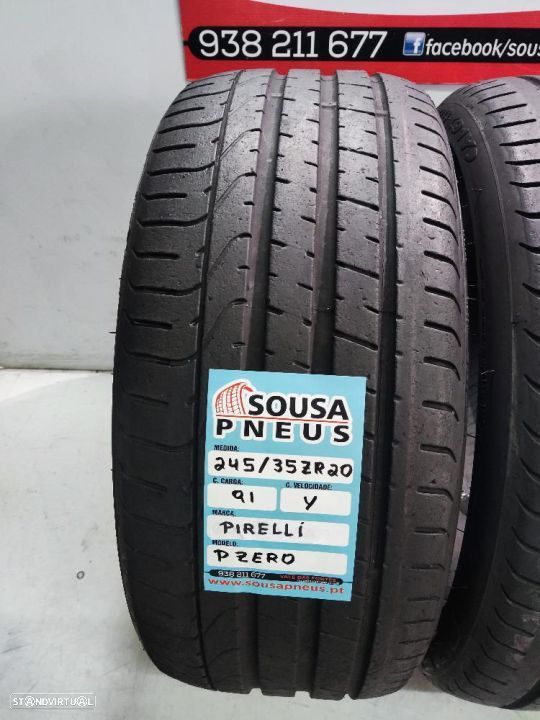 2 pneus semi novos 245-35r20 pirelli - oferta dos portes