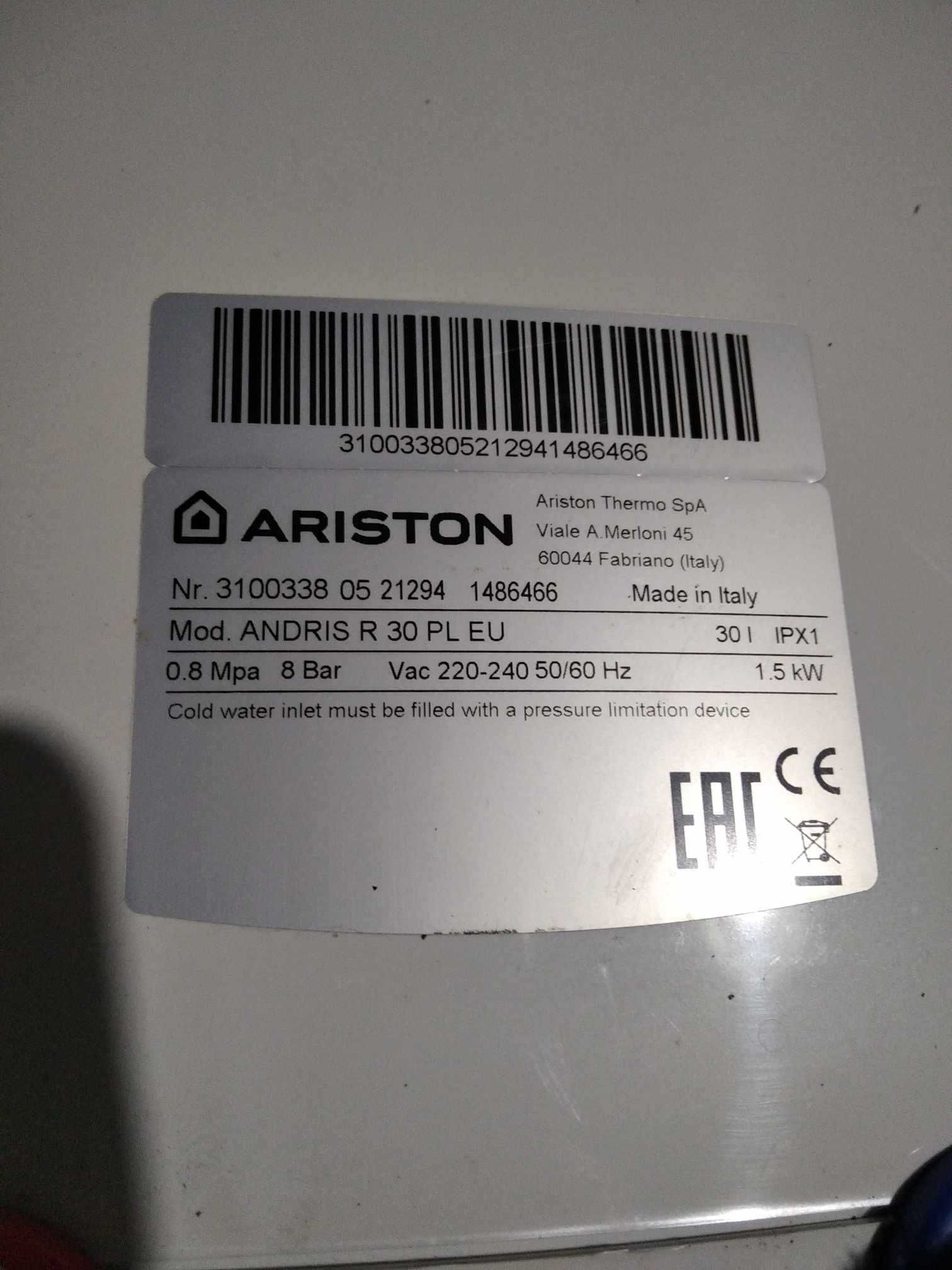 Bojler elektryczny Ariston 30 l