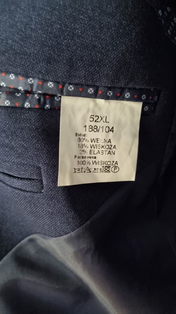 Męska granatowa (ciemno niebieska) marynarka XL, b. dobry stan