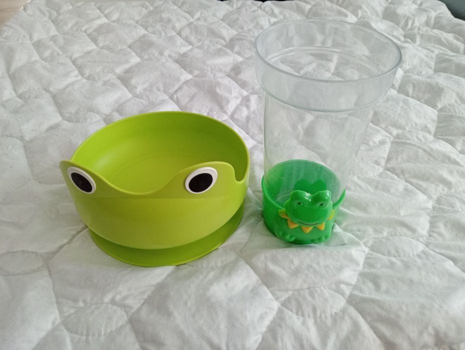 Miseczka żaba z Ikea i kubeczek