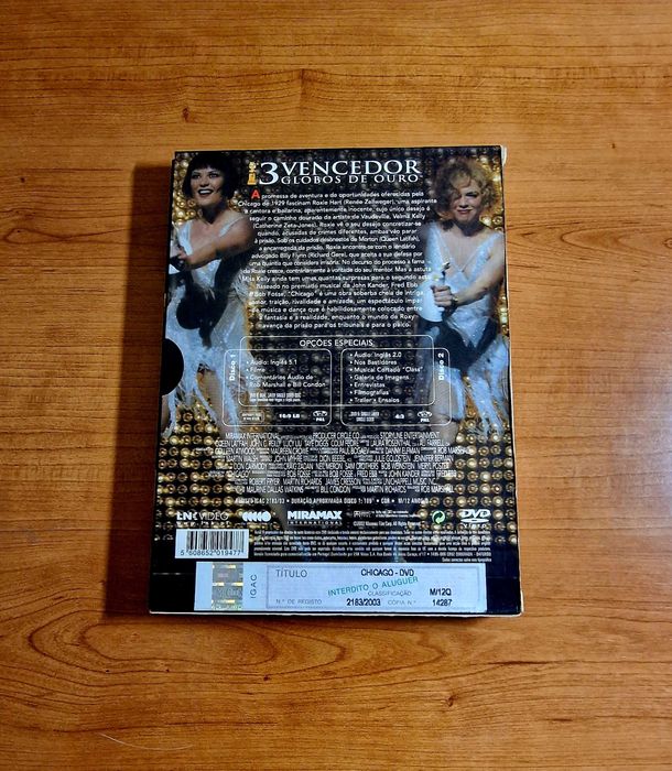 CHICAGO Edição 2dvds Richard Gere/Catherine Zeta Jones/Renée Zellweger