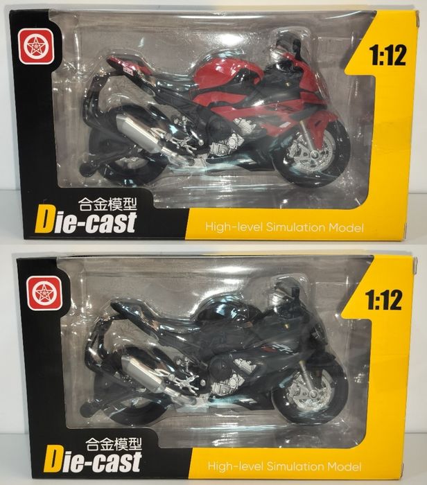 BMW S1000RR модель мотоцикла 1:12 со светом металл