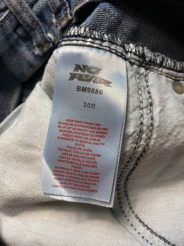 Spodnie cargo No fear niebieskie streetwear Vintage y2k drip drill