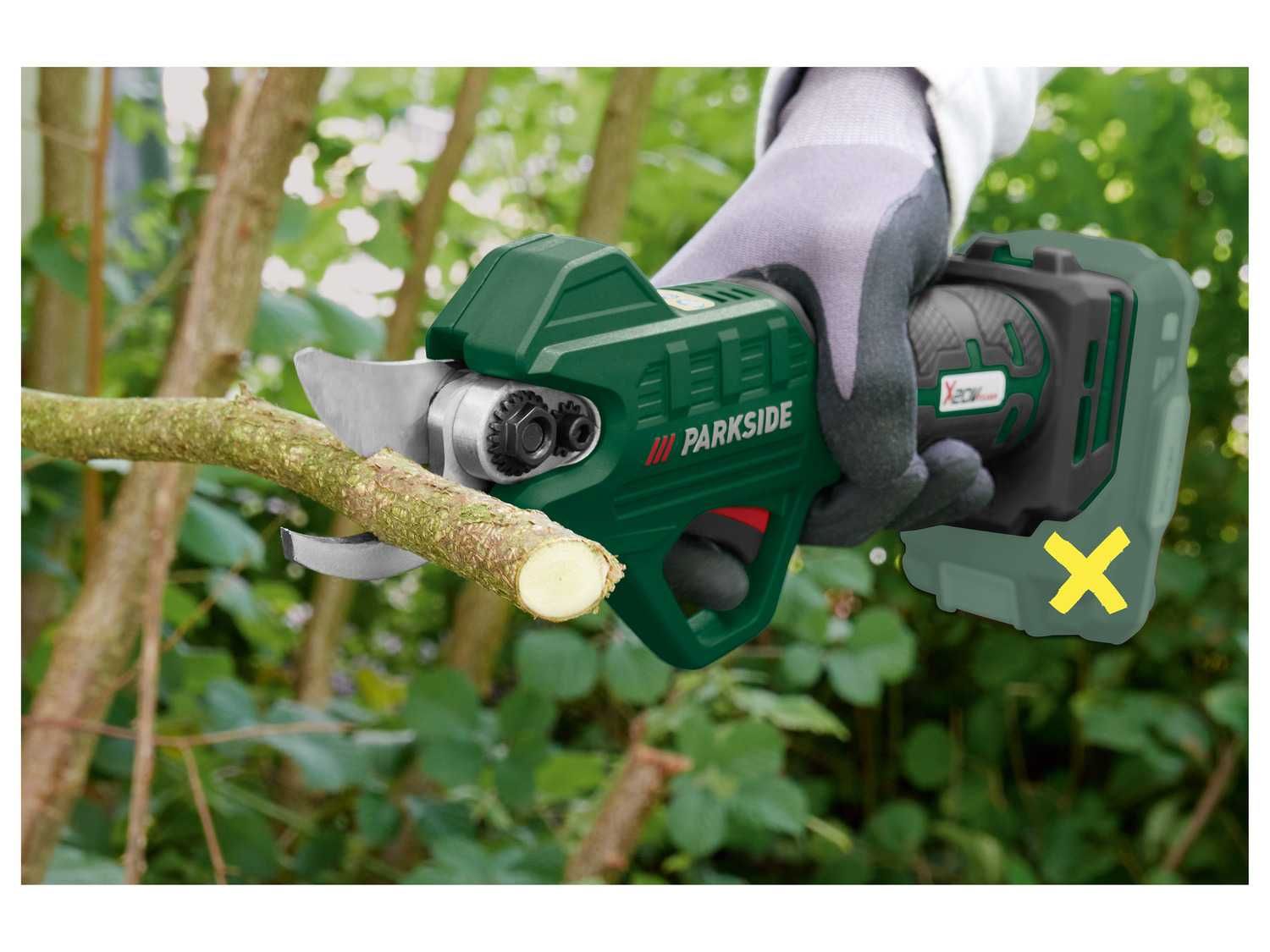 Akumulatorowe nożyce do gałęzi Parkside Sekator PAAS A1 20V