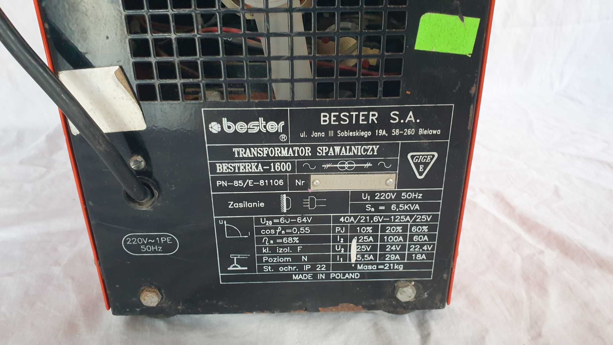 Spawarka besterka 1600 TURBO na 230v