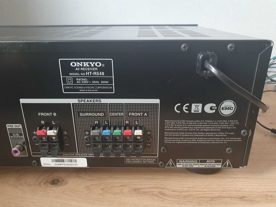 Zestaw 5.1 Onkyo HT-S 5405 HT-R548 HTP-548