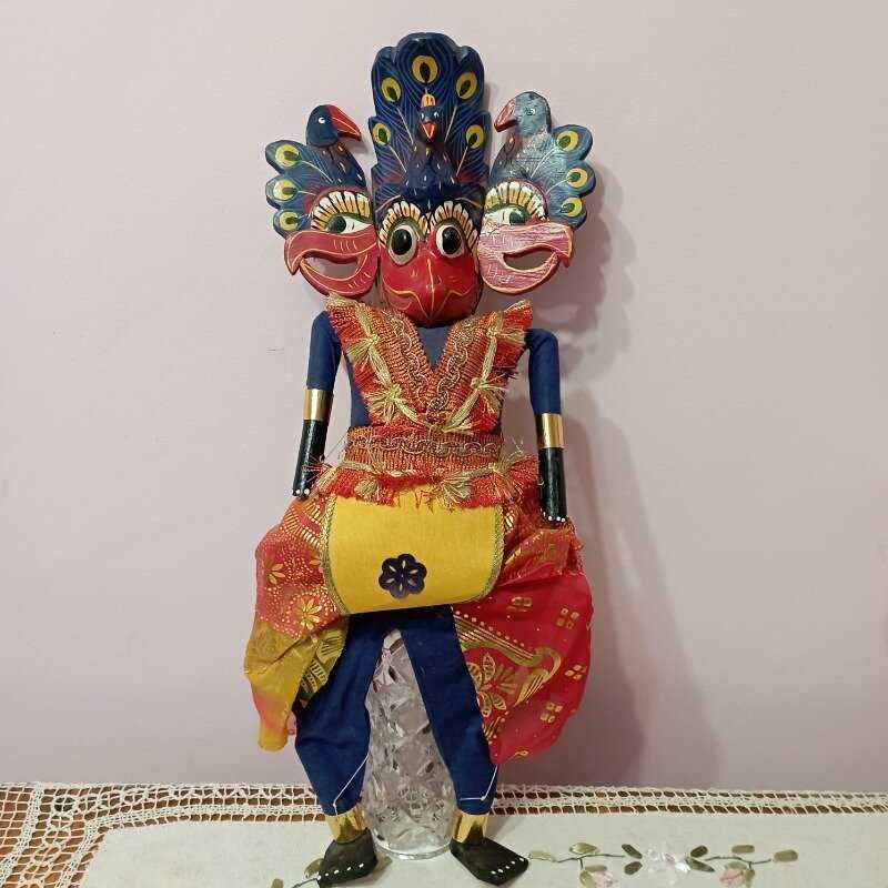 Театральная кукла марионетка дерево лялька ручная работа Шри-Ланка