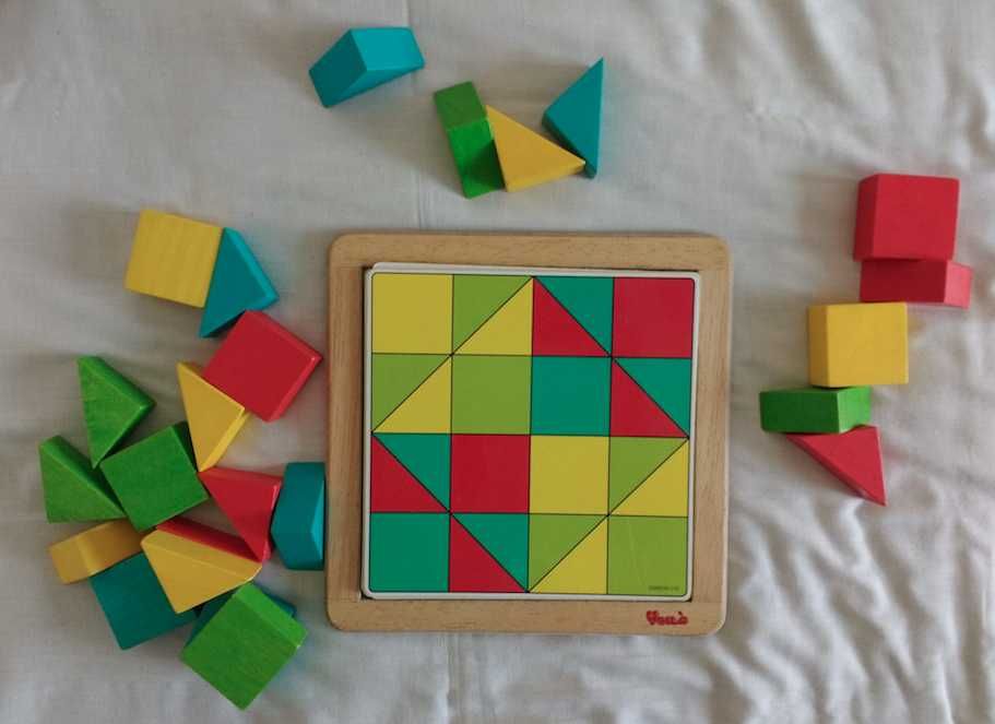 mosaico de madeira da Voilà: para crianças a partir dos 2 anos