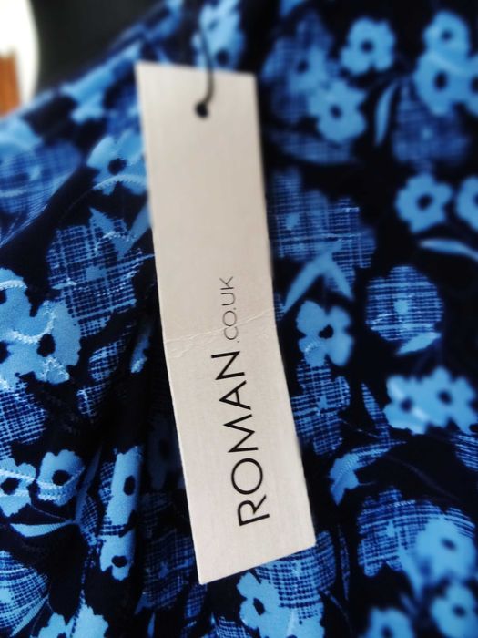 Damska bluzka z rozciągliwej dziany, nowa, Roman, rozm. 14