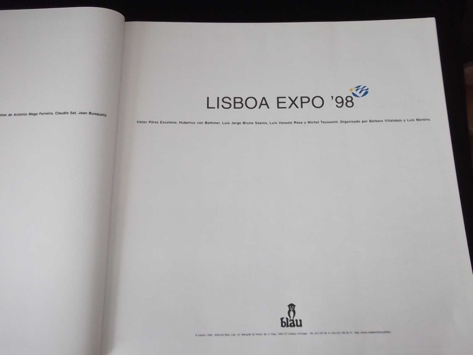 Livro Exposição Mundial Lisboa Arquitectura Expo98