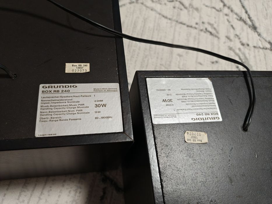 Kolumny Grundig Box RB240 15/30W 4ohm Vintage TOP 1981r