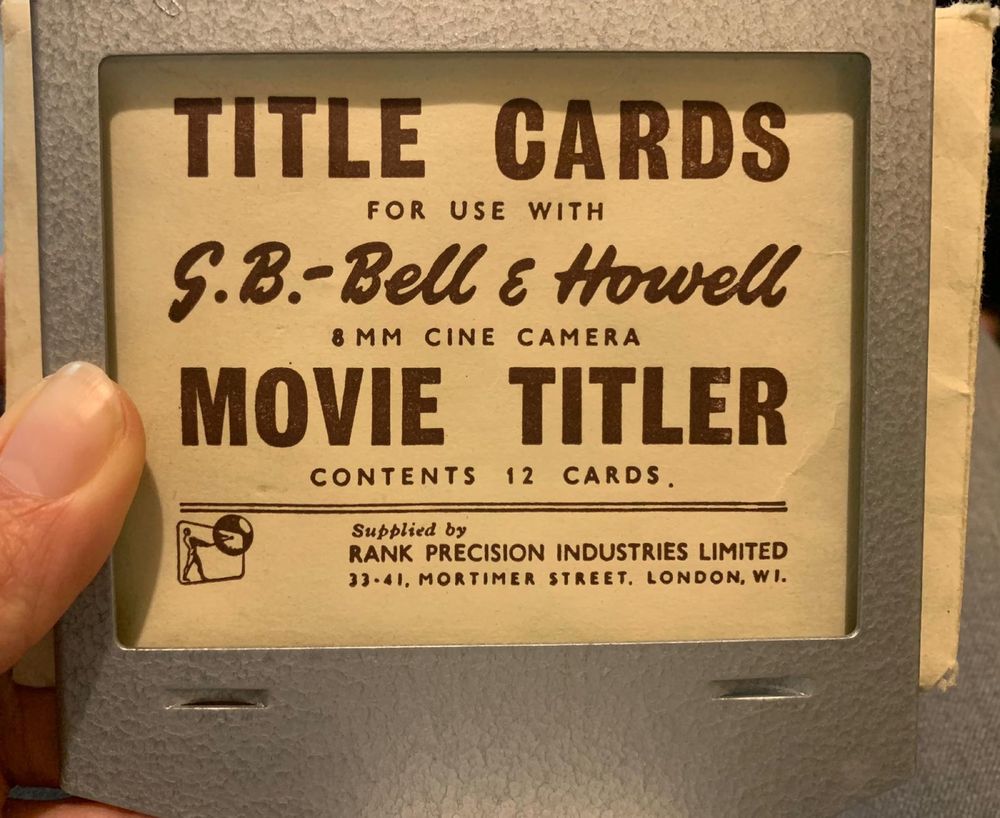 equipamento de títulos para filmes 8mm