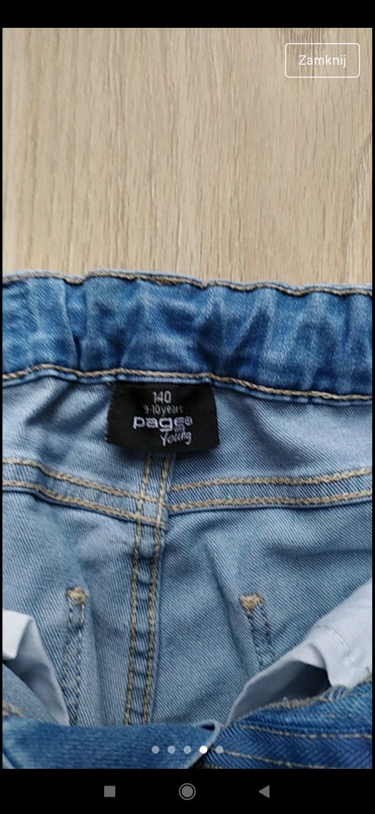 Spodnie jeansowe roz 140