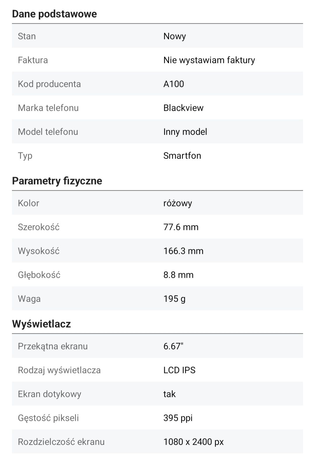 Smartfon Blackview A100 6/128GB 4G