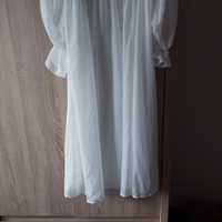 Biała sukienka vintage/cottage core
