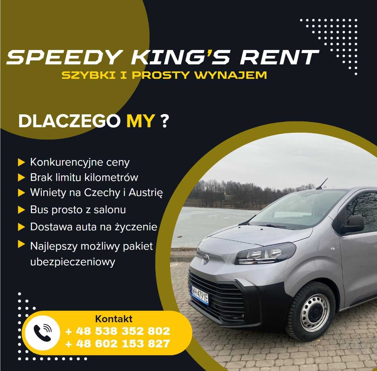 Wynajem busa 9 osobowego - nowa Toyota Proace Verso 2024