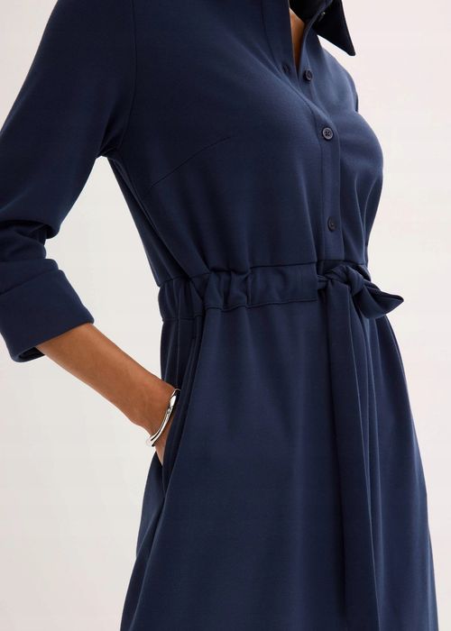 B.P.C sukienka szmizjerka granatowa punto di roma ^52/54