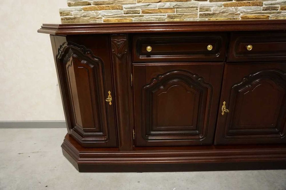 Komoda 4 Drzwiowa Mahoniowa Mahoń szer. 187 cm (p-1158)