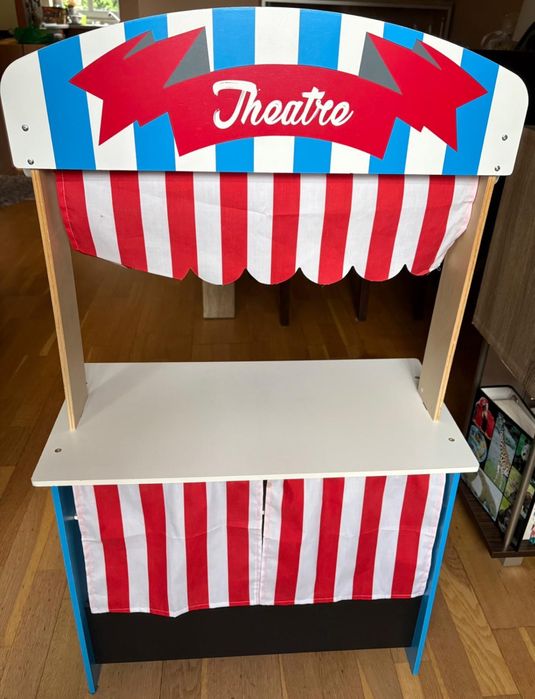 PLAYTIVE drewniane stoisko stragan - scena teatrzyk 2 w 1 (+ gratisy)