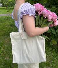 Сумка-шопер (еко-сумка) з натуральної тканини