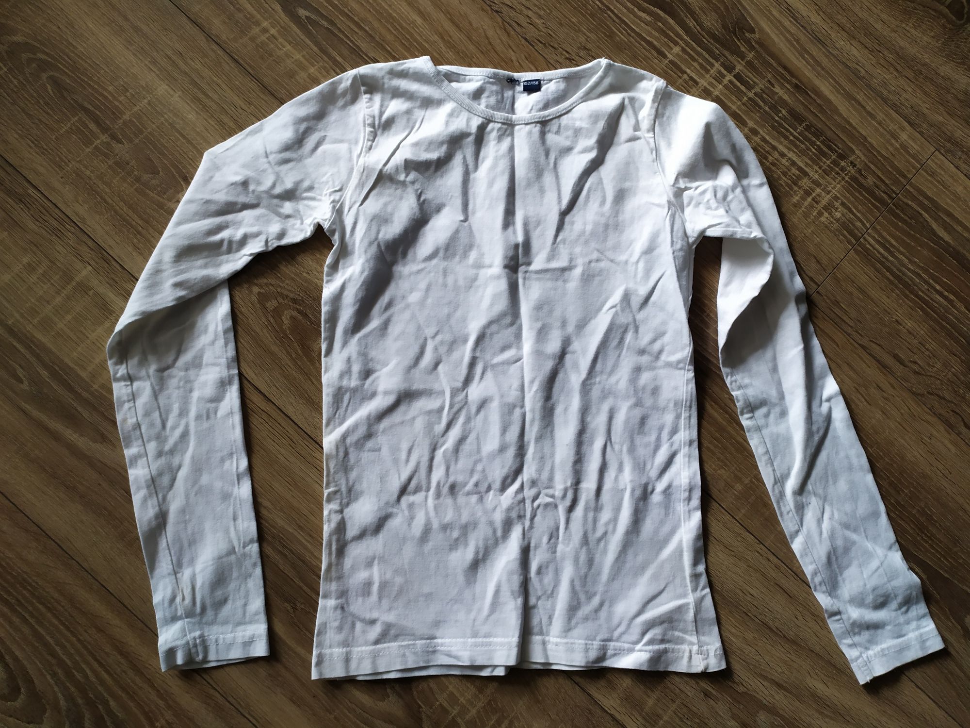 Bluzka z długim rękawem rozmiar 152 biała bordowa